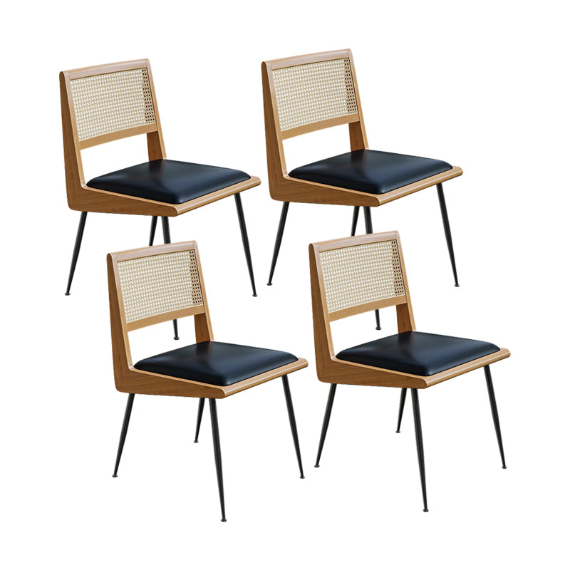 Lederen stoelconferentie stoel eigentijdse armloze mid-back stoel