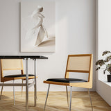 Silla de conferencia de asiento de cuero silla a mitad de lateral sin brazo contemporánea