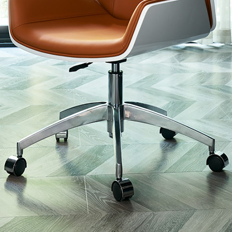 Faux Leather Conference Chair Contemporary Home Office Armless Chair Clearhalo 'furn' 'furn_office_chair' 'Furniture' 'Office Chairs' 'Office Furniture' 'office_chair' 5202853