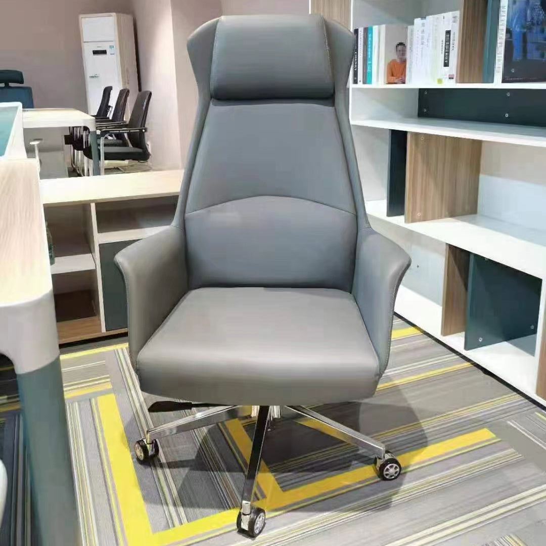 High Back Executive Office Chair Modern Faux Leather Task Chair with Swivel Clearhalo 'furn' 'furn_office_chair' 'Furniture' 'Office Chairs' 'Office Furniture' 'office_chair' 5202863