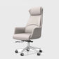 High Back Executive Office Chair Modern Faux Leather Task Chair with Swivel Cream Gray Clearhalo 'furn' 'furn_office_chair' 'Furniture' 'Office Chairs' 'Office Furniture' 'office_chair' 5202864