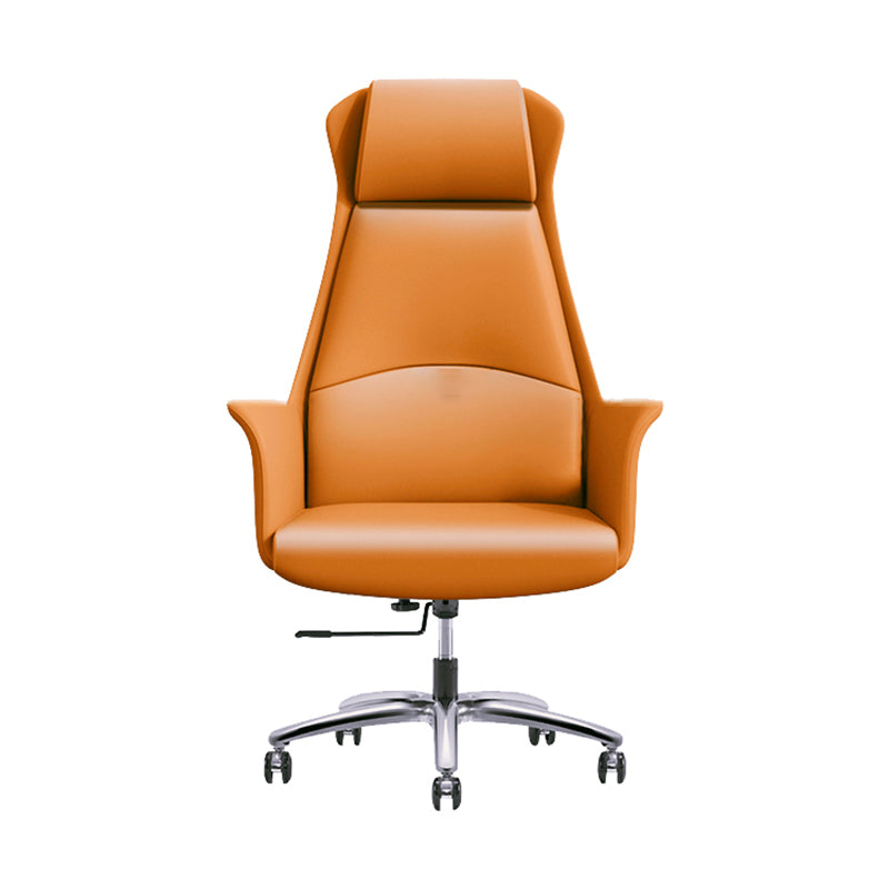 High Back Executive Office Chair Modern Faux Leather Task Chair with Swivel Clearhalo 'furn' 'furn_office_chair' 'Furniture' 'Office Chairs' 'Office Furniture' 'office_chair' 5202865