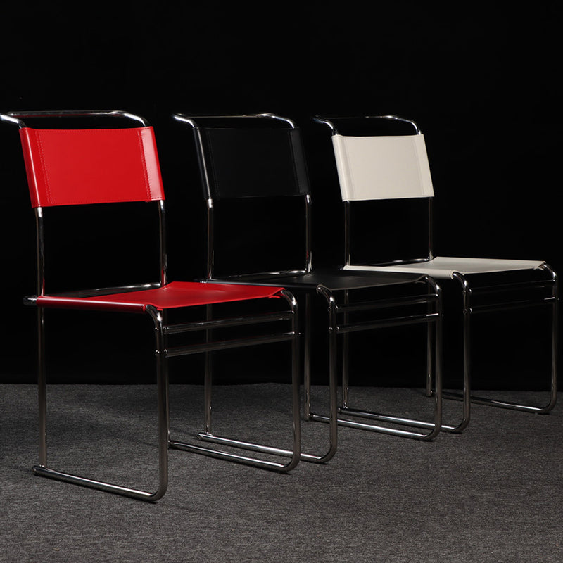 Sedia task in pelle finta moderna sedia di lavoro senza braccio posteriore