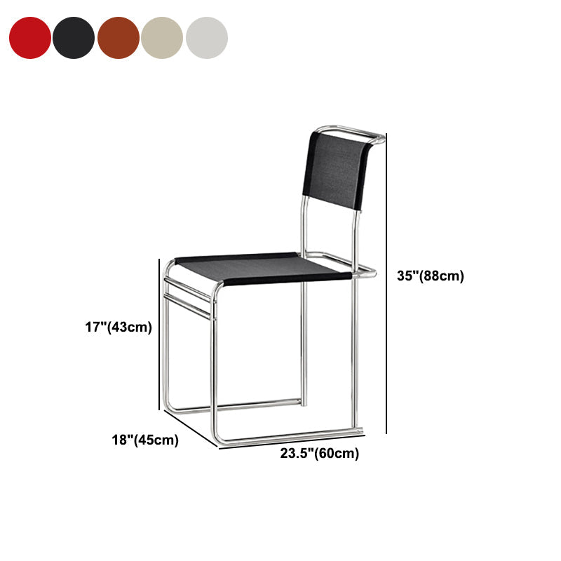Sedia task in pelle finta moderna sedia di lavoro senza braccio posteriore