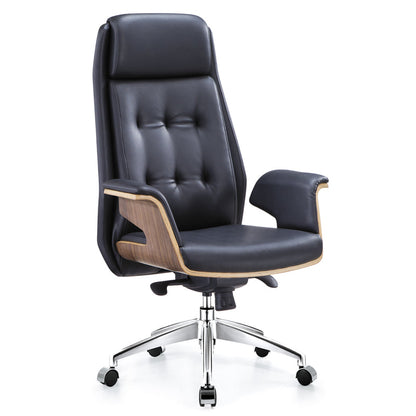 High Back Arm Werkstoel Modern Faux Leather Executive Chair