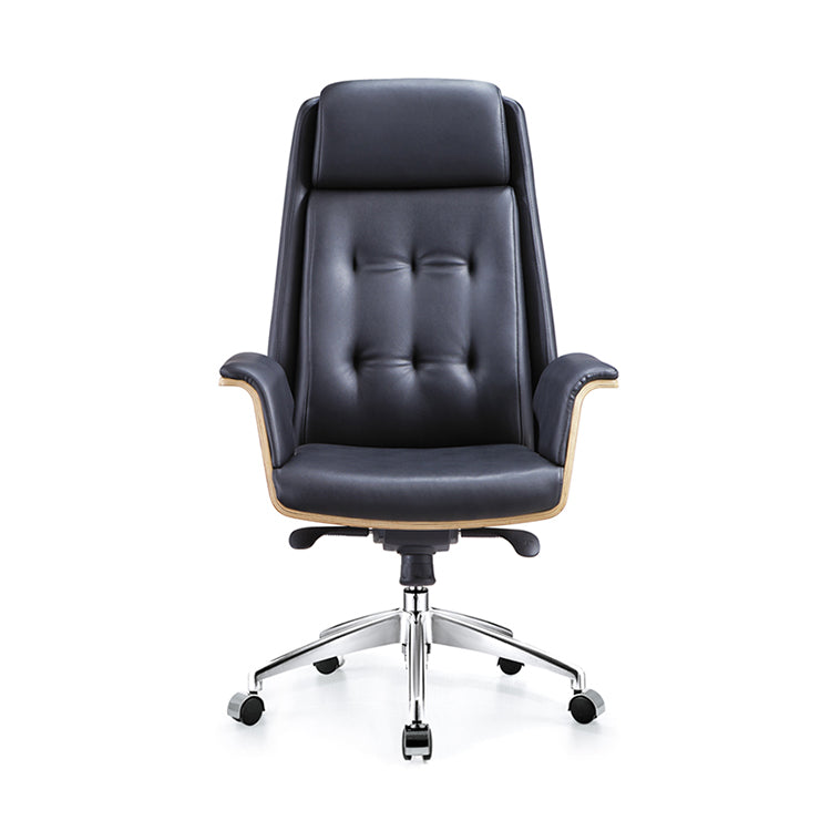 High Back Arm Working Chair Modern Faux Leather Executive Chair Clearhalo 'furn' 'furn_office_chair' 'Furniture' 'Office Chairs' 'Office Furniture' 'office_chair' 5202898