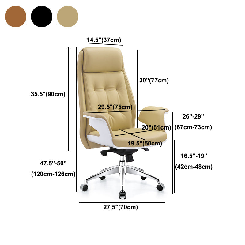 High Back Arm Werkstoel Modern Faux Leather Executive Chair