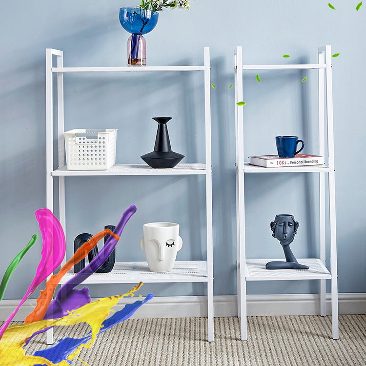 モダンなスタイルの本棚はしごオープンバックメタル本棚家のための