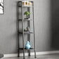 Modern Style Ladder Bookshelf Open Back Metal Bookcase for Home 14"L x 14"W x 58"H Black Clearhalo 'Bookcases' 'furn' 'furn_bookcases' 'Furniture' 'Office Furniture' 5202954