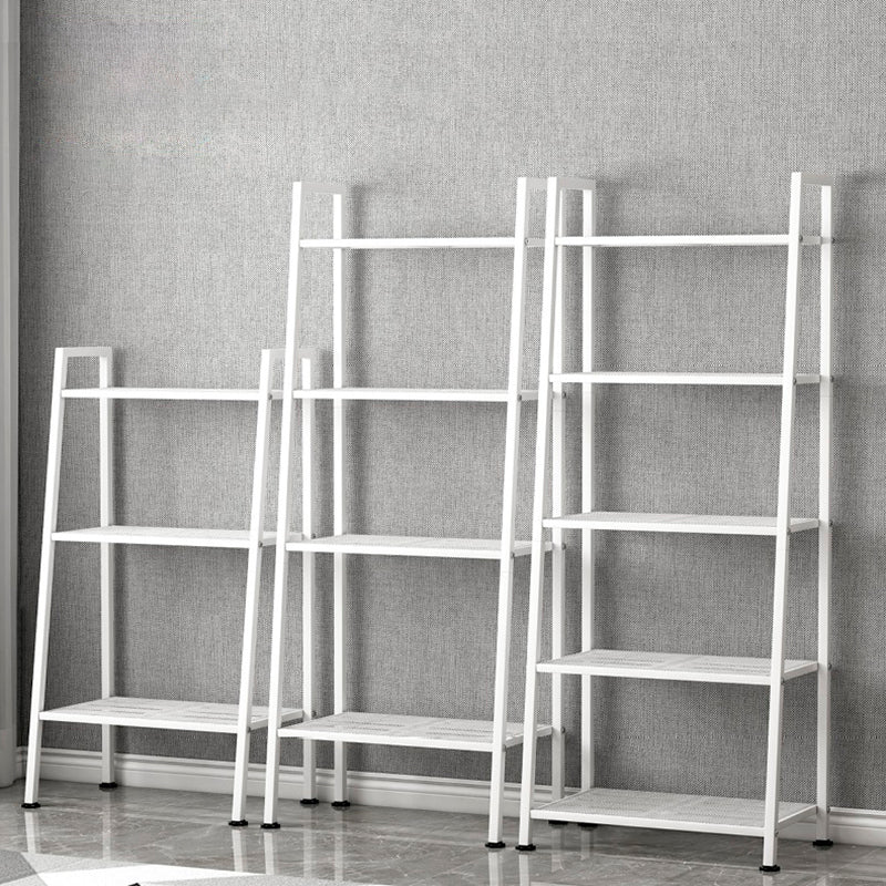 Modern Style Ladder Bookshelf Open Back Metal Bookcase for Home Clearhalo 'Bookcases' 'furn' 'furn_bookcases' 'Furniture' 'Office Furniture' 5202956