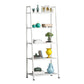 Modern Style Ladder Bookshelf Open Back Metal Bookcase for Home 23.6"L x 13.8"W x 58.3"H Gloss White Clearhalo 'Bookcases' 'furn' 'furn_bookcases' 'Furniture' 'Office Furniture' 5202968