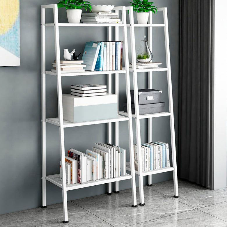 Modern Style Ladder Bookshelf Open Back Metal Bookcase for Home Clearhalo 'Bookcases' 'furn' 'furn_bookcases' 'Furniture' 'Office Furniture' 5202969