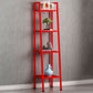 Modern Style Ladder Bookshelf Open Back Metal Bookcase for Home 14"L x 14"W x 58"H Red Clearhalo 'Bookcases' 'furn' 'furn_bookcases' 'Furniture' 'Office Furniture' 5202970