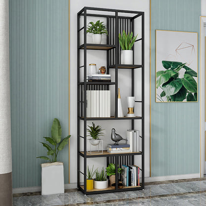 78.74"H Bookcase Contemporary Style Open Back Bookshelf for Home Office