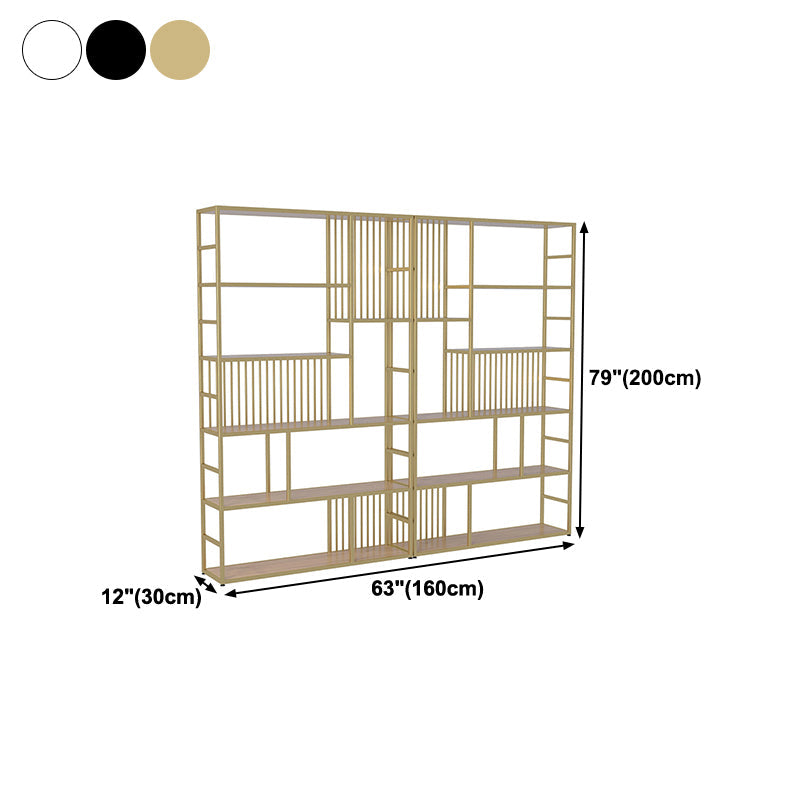 78.74"H Bookcase Contemporary Style Open Back Bookshelf for Home Office