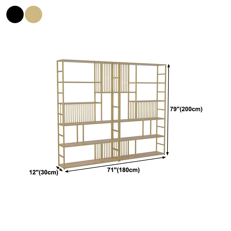 78.74"H Bookcase Contemporary Style Open Back Bookshelf for Home Office