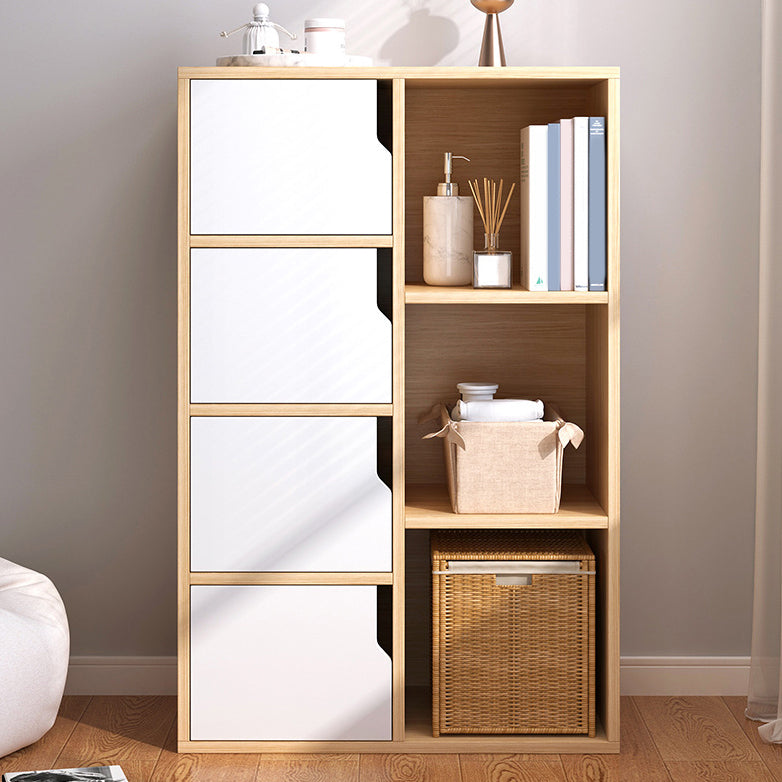 Engineered Wood Shelf Bookcase With Cabinets Rectangular Bookshelf Clearhalo 'Bookcases' 'furn' 'furn_bookcases' 'Furniture' 'Office Furniture' 5203038