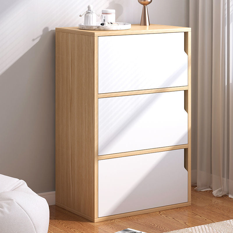 Engineered Wood Shelf Bookcase With Cabinets Rectangular Bookshelf 15.7"L x 9.4"W x 31.5"H Natural Clearhalo 'Bookcases' 'furn' 'furn_bookcases' 'Furniture' 'Office Furniture' 5203046