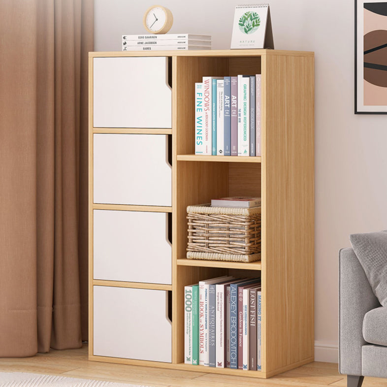Engineered Wood Shelf Bookcase With Cabinets Rectangular Bookshelf Clearhalo 'Bookcases' 'furn' 'furn_bookcases' 'Furniture' 'Office Furniture' 5203053