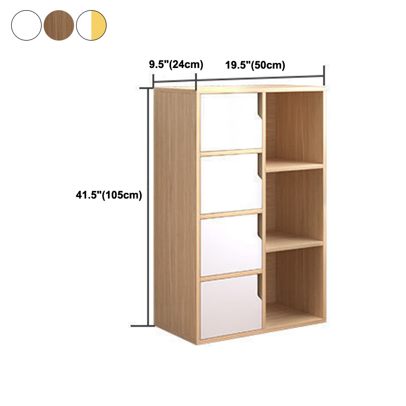 Engineered Wood Shelf Bookcase With Cabinets Rectangular Bookshelf Clearhalo 'Bookcases' 'furn' 'furn_bookcases' 'Furniture' 'Office Furniture' 5203059
