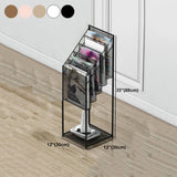 Contemporary Metal Ladder Bookshelf Closed Back Vertical Bookcase for Office