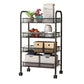 Modern Steel Etagere Bookshelf 3/4/5-Shelf Vertical Open Bookcase with Caster Wheels Clearhalo 'Bookcases' 'furn' 'furn_bookcases' 'Furniture' 'Office Furniture' 5203226