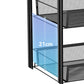 Modern Steel Etagere Bookshelf 3/4/5-Shelf Vertical Open Bookcase with Caster Wheels Clearhalo 'Bookcases' 'furn' 'furn_bookcases' 'Furniture' 'Office Furniture' 5203230
