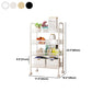 Modern Steel Etagere Bookshelf 3/4/5-Shelf Vertical Open Bookcase with Caster Wheels Clearhalo 'Bookcases' 'furn' 'furn_bookcases' 'Furniture' 'Office Furniture' 5203241