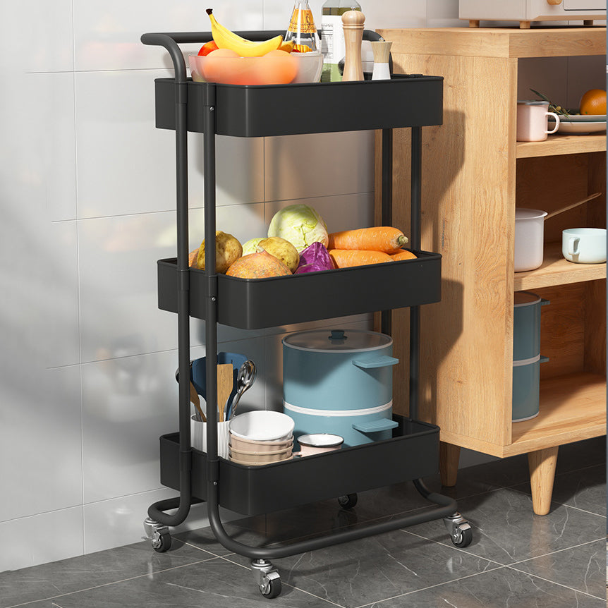 Metal Frame Open Etagere Bookshelf Contemporary Vertical Bookcase with Caster Wheels Clearhalo 'Bookcases' 'furn' 'furn_bookcases' 'Furniture' 'Office Furniture' 5203280