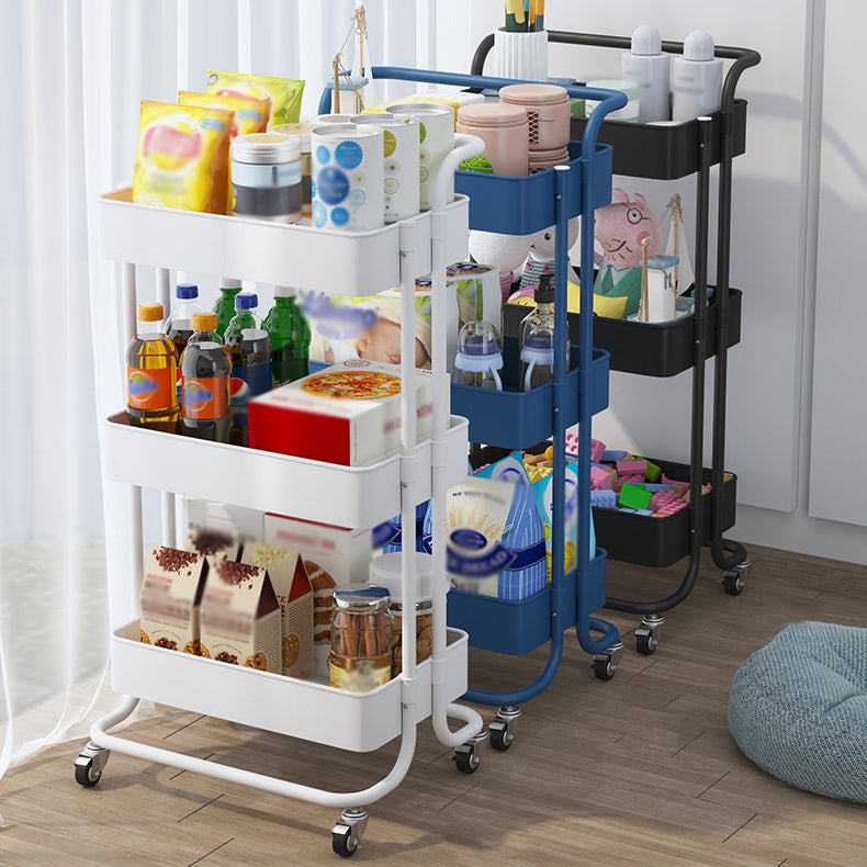 Metal Frame Open Etagere Bookshelf Contemporary Vertical Bookcase with Caster Wheels Clearhalo 'Bookcases' 'furn' 'furn_bookcases' 'Furniture' 'Office Furniture' 5203296