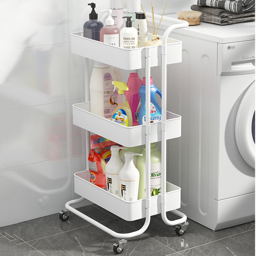 Metal Frame Open Etagere Bookshelf Contemporary Vertical Bookcase with Caster Wheels Clearhalo 'Bookcases' 'furn' 'furn_bookcases' 'Furniture' 'Office Furniture' 5203297