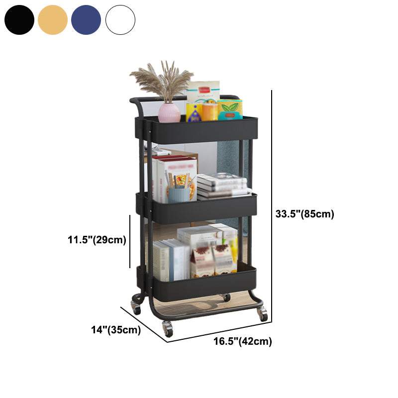 Metal Frame Open Etagere Bookshelf Contemporary Vertical Bookcase with Caster Wheels Clearhalo 'Bookcases' 'furn' 'furn_bookcases' 'Furniture' 'Office Furniture' 5203299