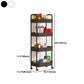 Metal Frame Open Etagere Bookshelf Contemporary Vertical Bookcase with Caster Wheels Clearhalo 'Bookcases' 'furn' 'furn_bookcases' 'Furniture' 'Office Furniture' 5203301