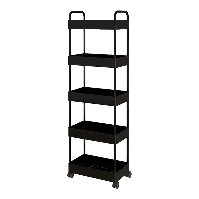 Moderno libreria etagere aperta scaffale in metallo scaffale in plastica scaffale con ruote di caster