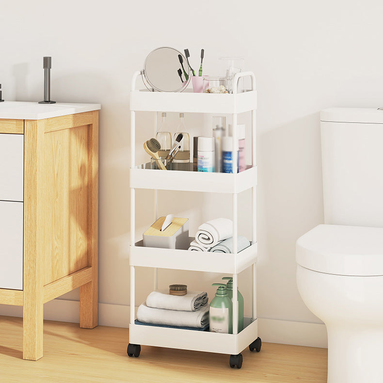 Moderno libreria etagere aperta scaffale in metallo scaffale in plastica scaffale con ruote di caster