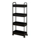 Moderno libreria etagere aperta scaffale in metallo scaffale in plastica scaffale con ruote di caster