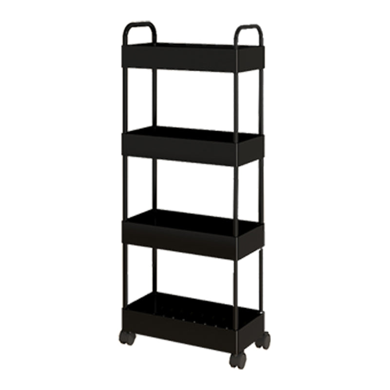Moderno libreria etagere aperta scaffale in metallo scaffale in plastica scaffale con ruote di caster