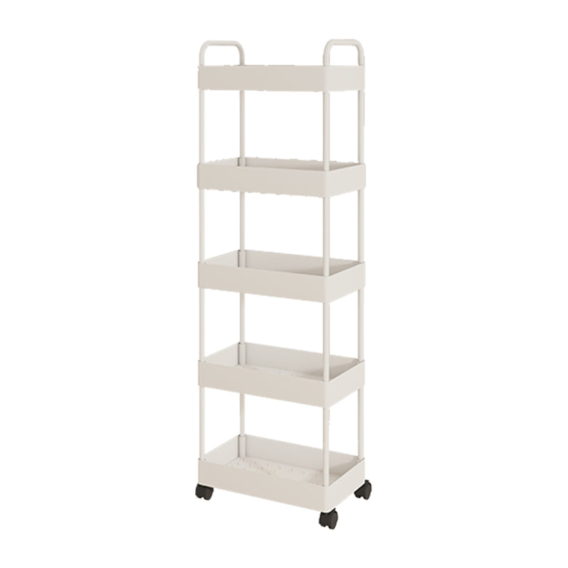Moderno libreria etagere aperta scaffale in metallo scaffale in plastica scaffale con ruote di caster