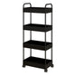 Moderno libreria etagere aperta scaffale in metallo scaffale in plastica scaffale con ruote di caster