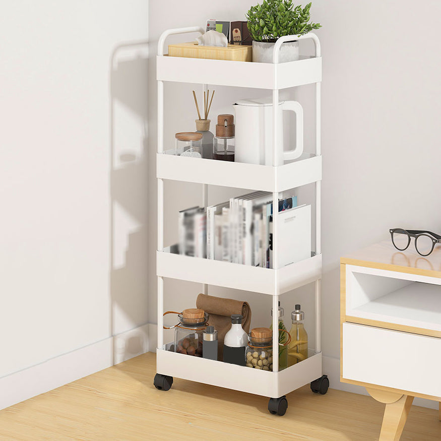 Moderno libreria etagere aperta scaffale in metallo scaffale in plastica scaffale con ruote di caster
