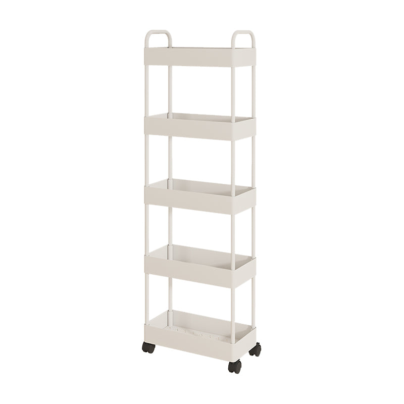 Moderno libreria etagere aperta scaffale in metallo scaffale in plastica scaffale con ruote di caster