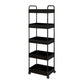 Moderno libreria etagere aperta scaffale in metallo scaffale in plastica scaffale con ruote di caster