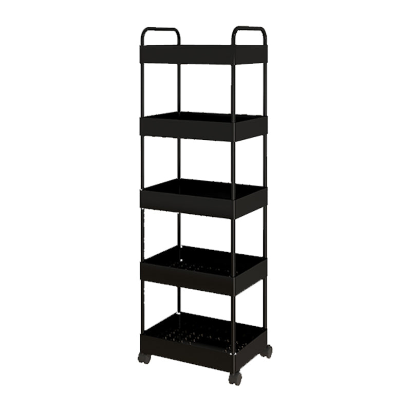 Moderno libreria etagere aperta scaffale in metallo scaffale in plastica scaffale con ruote di caster