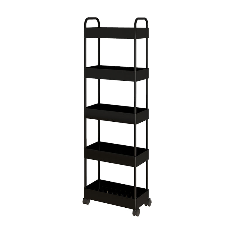 Moderno libreria etagere aperta scaffale in metallo scaffale in plastica scaffale con ruote di caster