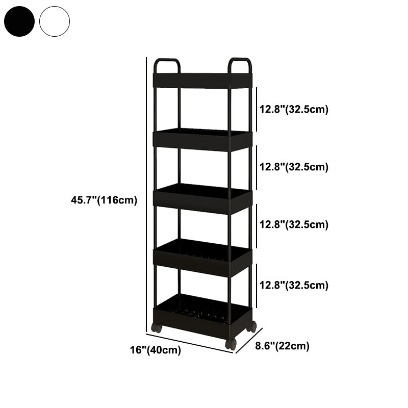 Moderno libreria etagere aperta scaffale in metallo scaffale in plastica scaffale con ruote di caster