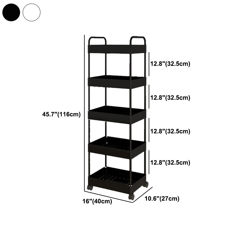 Moderno libreria etagere aperta scaffale in metallo scaffale in plastica scaffale con ruote di caster