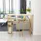 Contemporary Bistro Bar Desk Storage Living Room Gold Bistro Bar Table 59.1"L x 15.7"W x 41.3"H Without Chairs Clearhalo 'Bar Furniture' 'Bar Tables' 'bar_tables' 'furn' 'furn_bar_tables' 'Furniture' 'Kitchen & Dining Furniture' 5206967