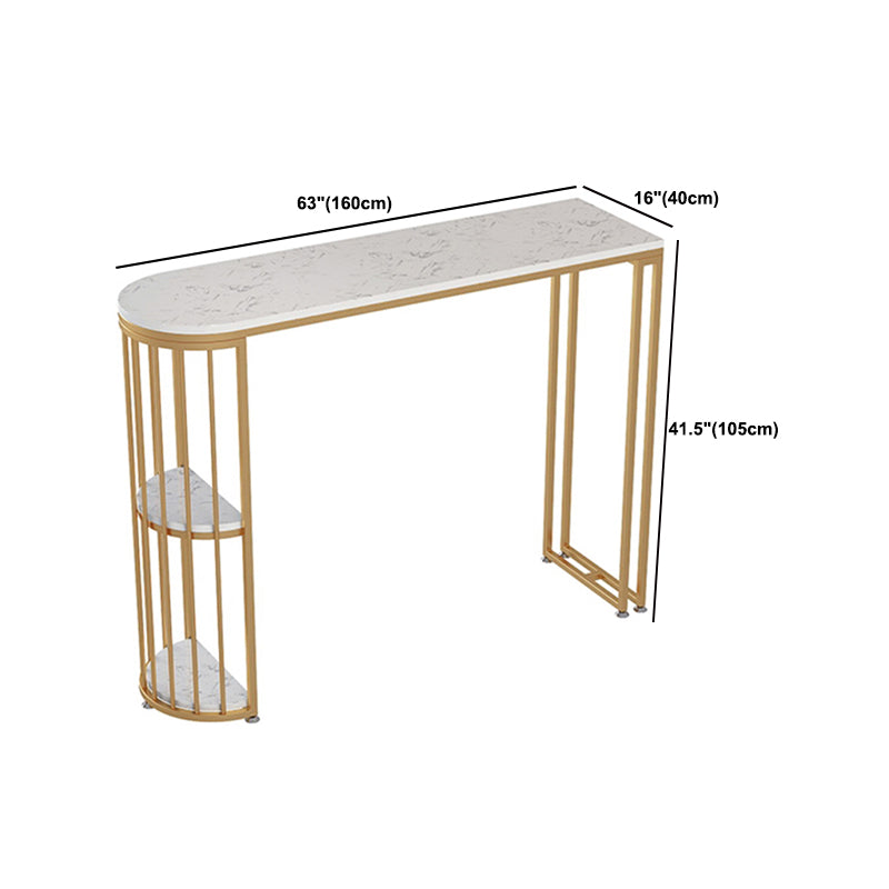 Contemporary Bistro Bar Desk Storage Living Room Gold Bistro Bar Table Clearhalo 'Bar Furniture' 'Bar Tables' 'bar_tables' 'furn' 'furn_bar_tables' 'Furniture' 'Kitchen & Dining Furniture' 5206979