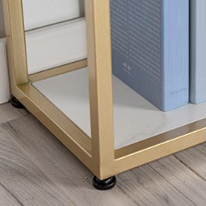 42-inch Height Bar Table Stone Glam Style Bistro Table with Storage Shelf Clearhalo 'Bar Furniture' 'Bar Tables' 'bar_tables' 'furn' 'furn_bar_tables' 'Furniture' 'Kitchen & Dining Furniture' 5206994