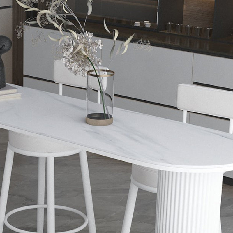 Nordic Simple Bar Table Stone Top Free Form Top Bistro Table for Restaurant Clearhalo 'Bar Furniture' 'Bar Tables' 'bar_tables' 'furn' 'furn_bar_tables' 'Furniture' 'Kitchen & Dining Furniture' 5207026